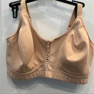 Parfait Nude Beige Bra 40 I  Wire Free Adjustable Stretch Soft Decorative Trim
